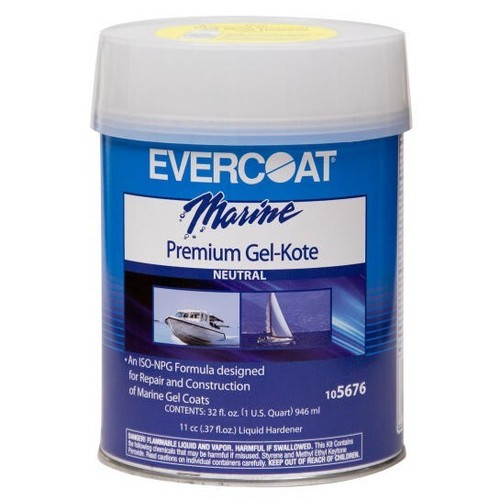 Evercoat Marine Polyester Gel-Kote for Fiberglass, Natural - Quart