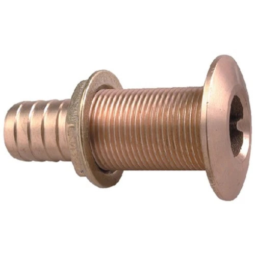 Perko Plain Bronze Straight Flanged Thru Hull Connector, 1-1/2" Hose