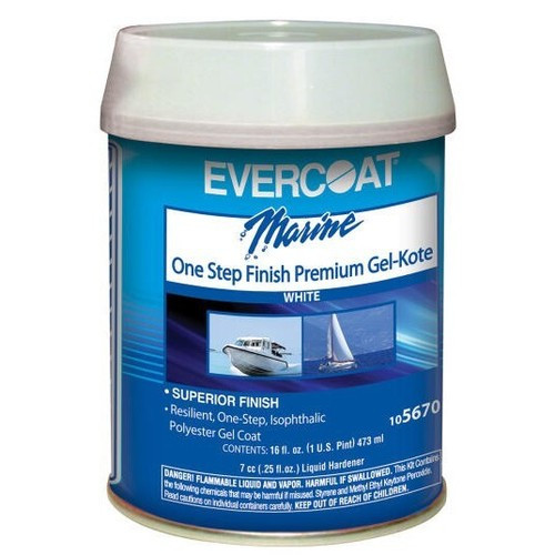 Evercoat Marine One Step Finish Premium Gel-Kote, White - Pint