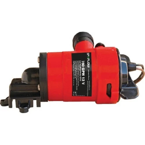 Johnson Pump 1250 GPH Low Boy Low Profile Bilge Pump for 1-1/8" Hose, 12 Volt