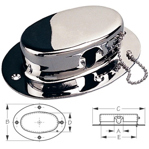 Chrome Plated Forged Brass Rope and Chain Deck Pipe for Boats