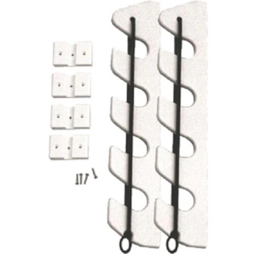 Taco Marine 4-Rod Bungee Rod Holder Rack with Brackets - White