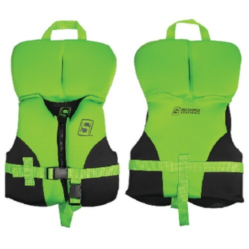 Green Evoprene Infant Sized Type II Multi Sport Vest for Boats and Water Sports