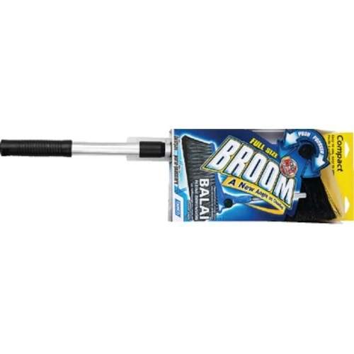 Camco Adjustable Broom with Dust Pan for Marine, RV and Home