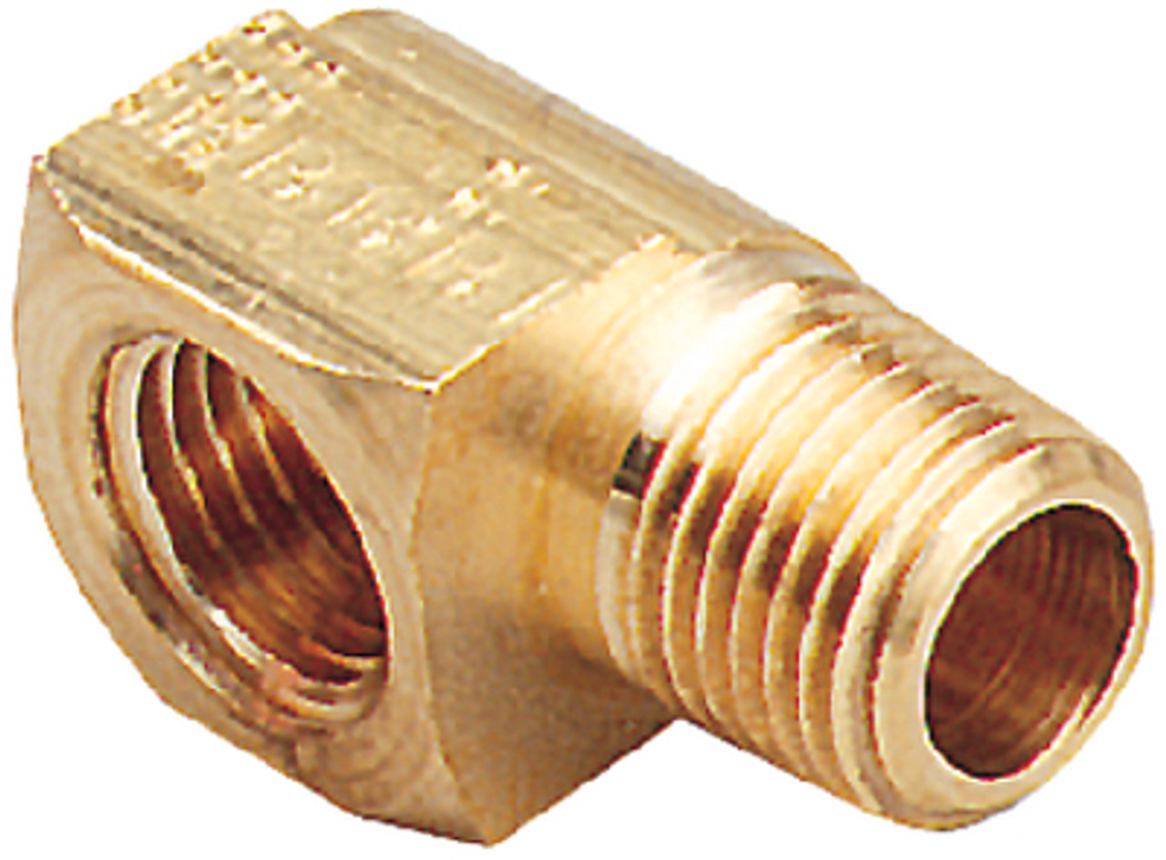 1/4 Inch NPT Male and Female Threaded 90 Degree Elbow Brass Fuel Fitting