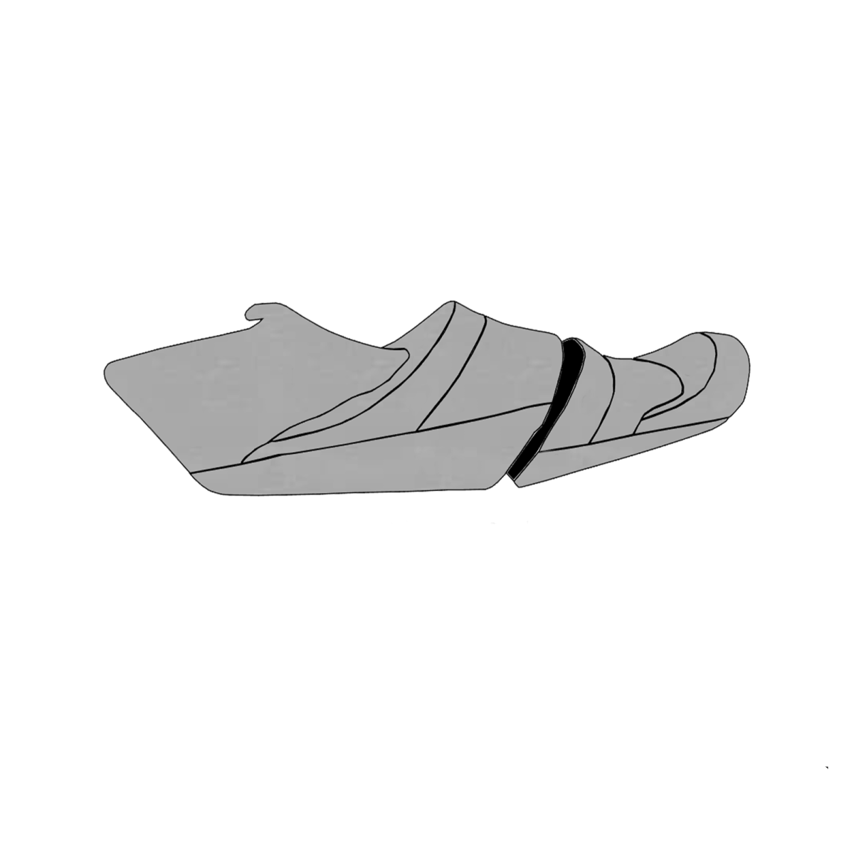 BlackTip Jetsports Seat Cover for Yamaha FX Cruiser HO FX Cruiser SHO 2012-2013 (Option 1: Gray)