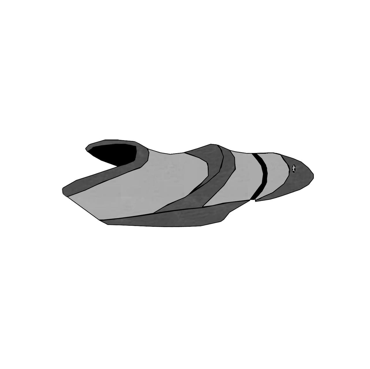 BlackTip Jetsports Seat Cover for Yamaha WaveRunner FZR 2012-2016 (Gray/Deep Blue)