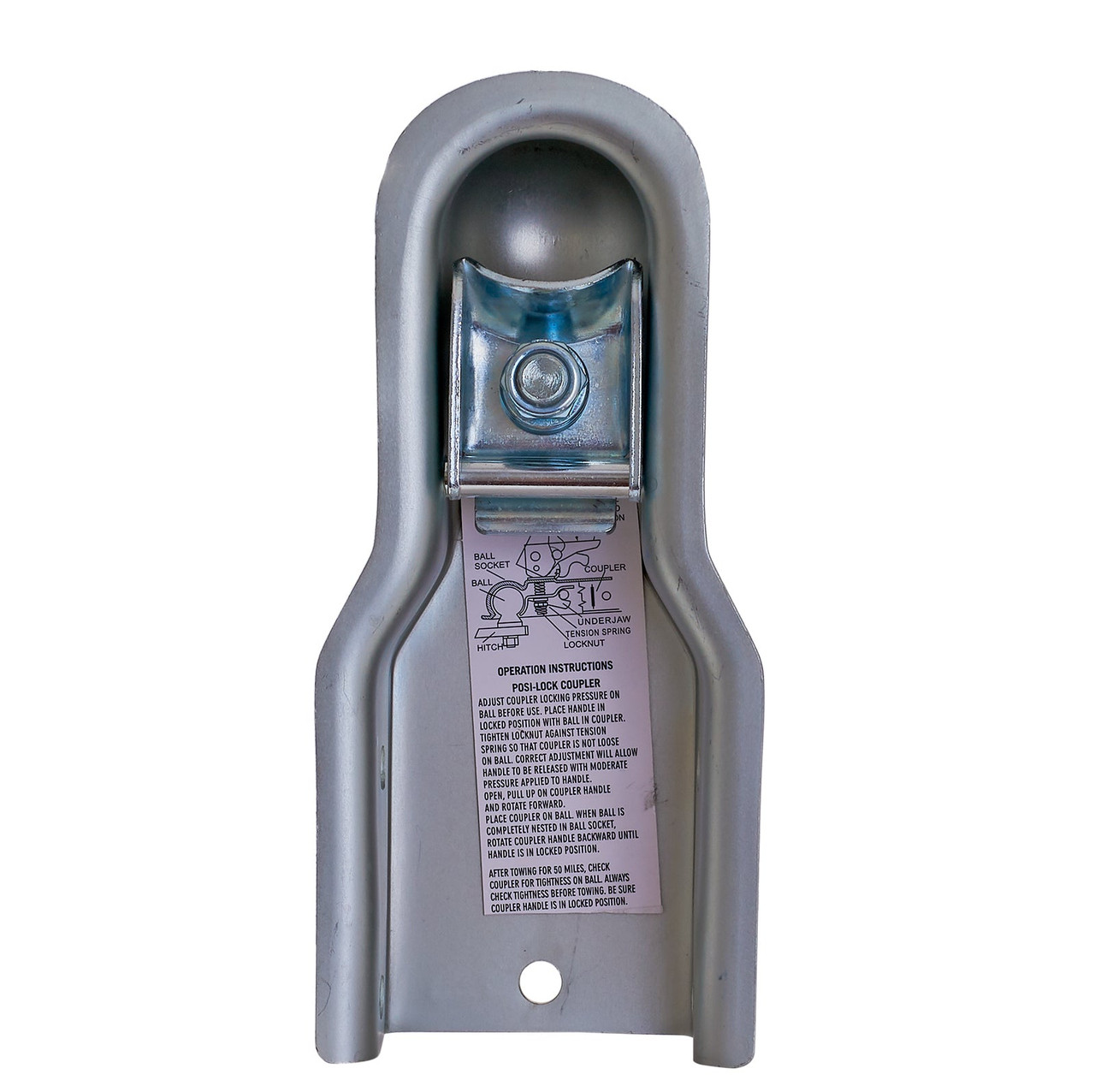 Trailer Coupler 1-7/8" Ball X 3" Channel, 2000lb Capacity