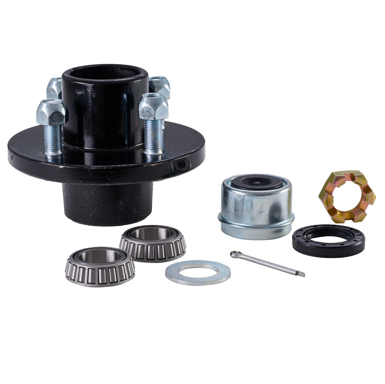 4-Bolt Trailer hub kit, 1 1/16" Bearing Size