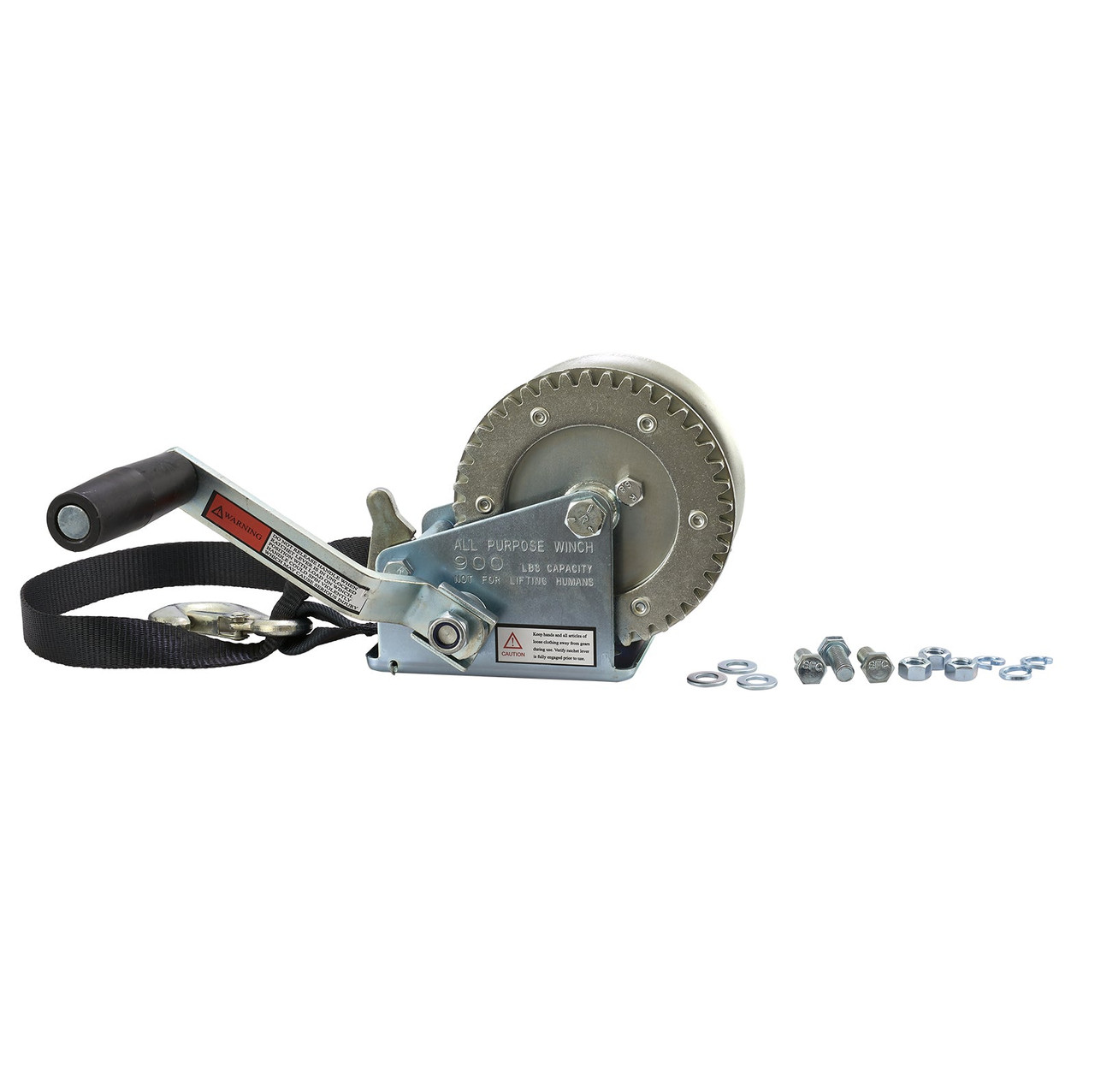Watercraft Superstore 900lb Winch with Strap and Bow Loop