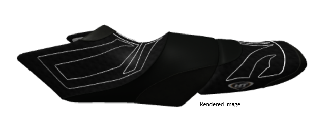 Hydro-Turf Premier Seat Cover for Yamaha FX SHO (12-16) / FX HO (12-18) / FX SVHO (14-18) (Black/Silver)