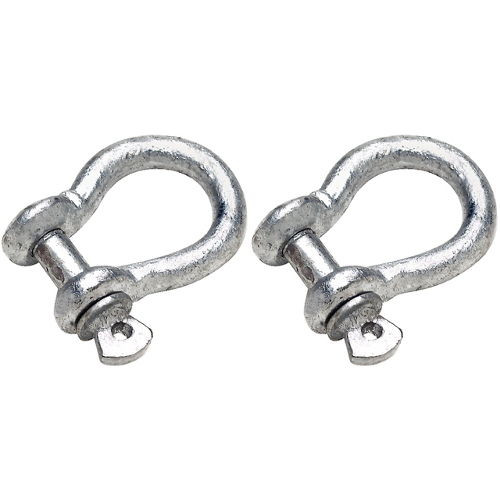 2 Pack 1/4 Inch Galvanized Anchor Shackles for Boats 4,400 lbs Breaking