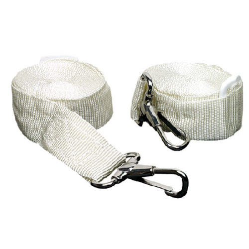 2 Pack of 1 Inch Wide White Adjustable Bimini Top Straps for Boats