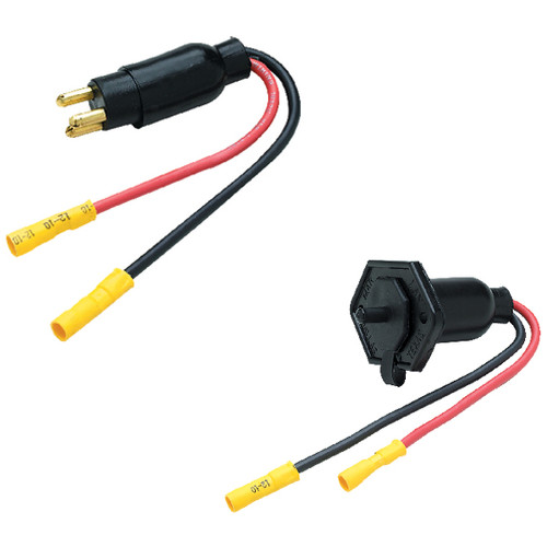2 Wire Trolling Motor Plug and Socket Set for Boats 10 AWG Wire
