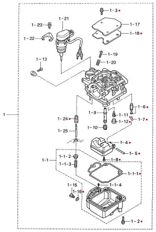 3R3871221M Tohatsu & Nissan Marine Carburetor Repair Kit White's Marine