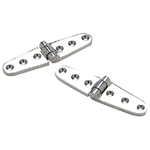 2 Pack of 6 x 11/8 Inch 316 Stainless Steel Strap Hinges for Boats