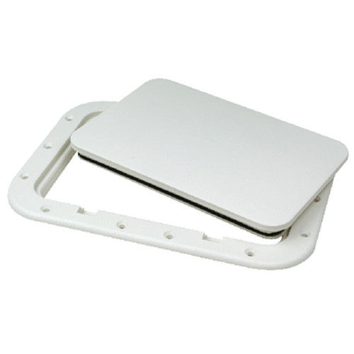 14-3/8 x 10-1/4 Inch White Pry Up Deck Hatch for Boats