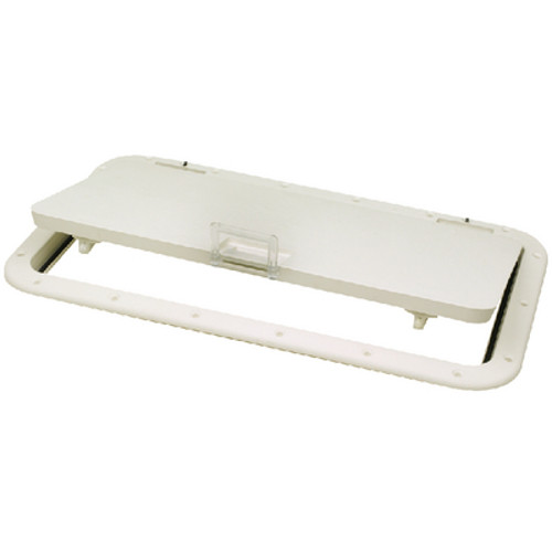 23-3/8 x 13-1/8 Inch White Hinged Deck Hatch for Boats