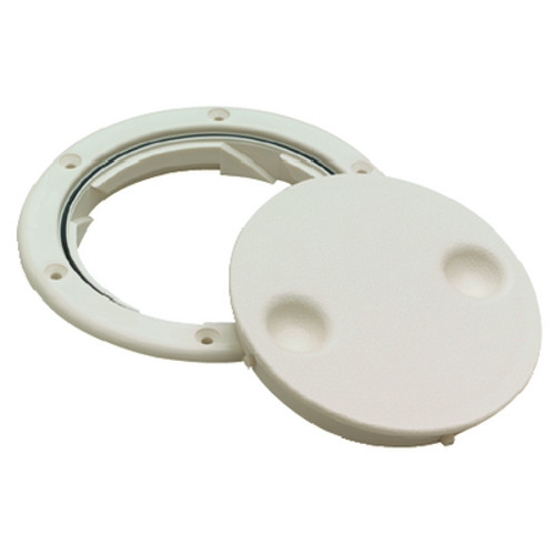 5-5/8 Inch Arctic White Twist N Lock Deck Plate for Boats