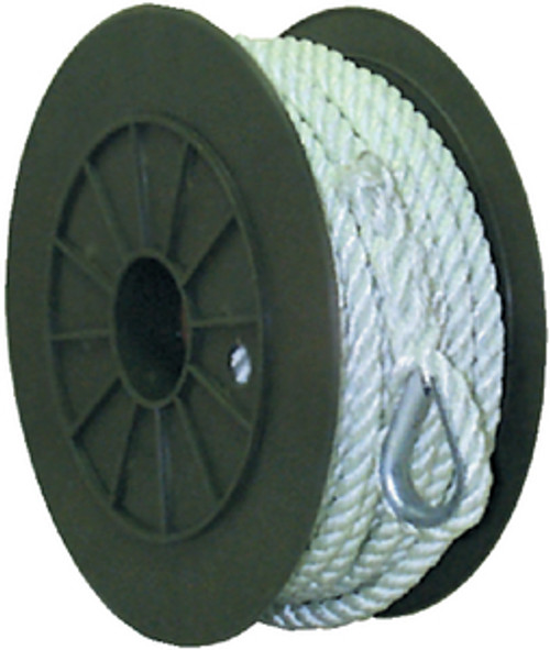 3/8 Inch x 100 Ft Three Strand Twisted Nylon Anchor Line for Boats