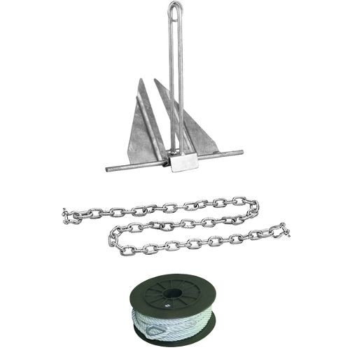 10 lb Equivalent Galvanized Utility Anchor Kit for Boats 20 to 24 Ft Long