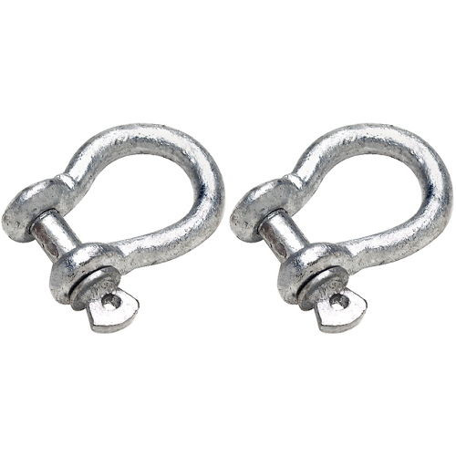 2 Pack 5/16 Inch Galvanized Anchor Shackles - 6,600 lbs Breaking Strength
