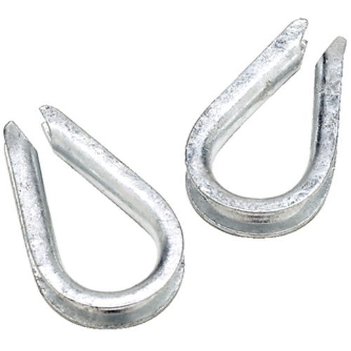 2 Pack of 3/8 Inch Galvanized Wire Rope Anchor Line Thimbles for Boats