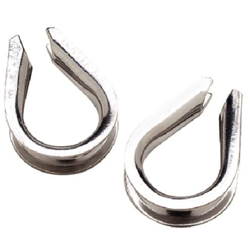 2 Pack of 3/16 Inch Stainless Steel Wire Rope Anchor Line Thimbles for Boats