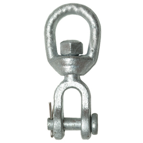 5/8 Inch Galvanized Jaw to Eye Swivel for Boats 26,000 lbs Breaking Strength