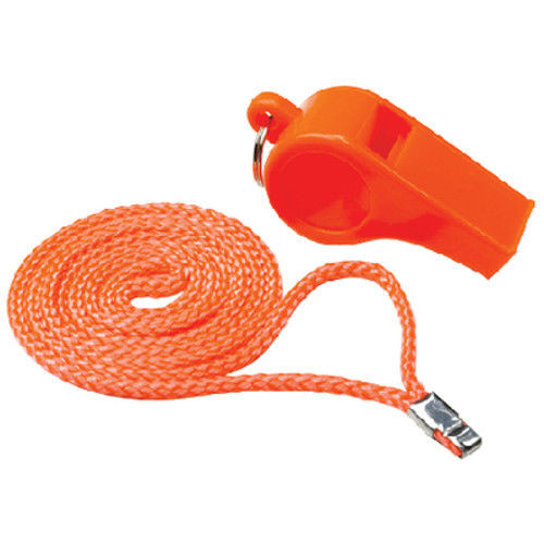 Standard Orange Colored Plastic Safety Whistle for Boats