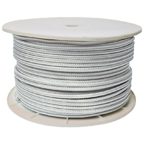 1/2 Inch x 600 Ft White Double Braid Nylon Rope Spool for Boats
