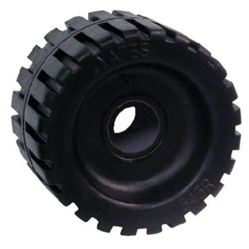3 Inch Wide x 4-3/8 Inch OD Boat Trailer Black Rubber Ribbed Wobble Roller