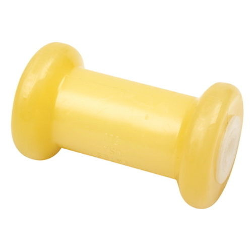 Seachoice 5" Boat Trailer Molded Rubber Spool Roller - Yellow, 5/8" Hole, 50-56520