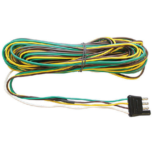 Flat 4 Way Male Trailer Side Wire Connector With Separate Tail Light Wires
