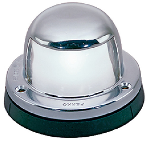 Chrome Plated Brass Stern Navigation Light for Boats - 2 Mile Visibility