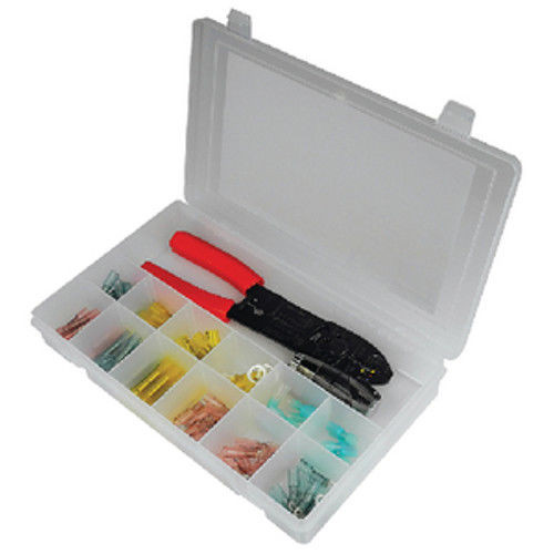 92 Piece Heat Shrink Terminal Kit with Tools for Boats, RVs, Automotive and More