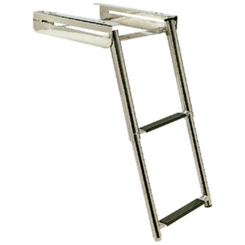 2 Step Stainless Steel Under Deck Slide Mount Telescoping Ladder for Boats