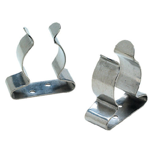 Pack of 2 Large Polished Stainless Steel Spring Clamps for Boats