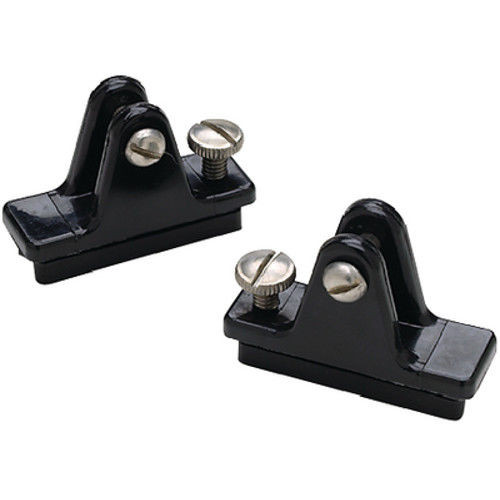 2 Pack of Black Plastic 90 Degree Slide Track Mount Bimini Top Deck Hinges