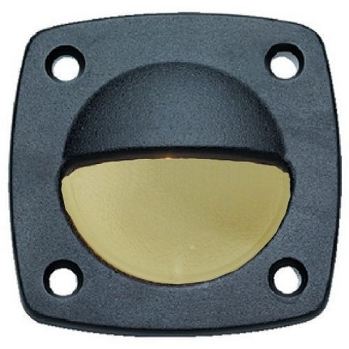 White LED Color Flush Mount Black Courtesy, Utility and Accent Light for Boats