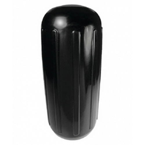 6 Inch x 15 Inch Center Hole Black Inflatable Vinyl Fender for Boats