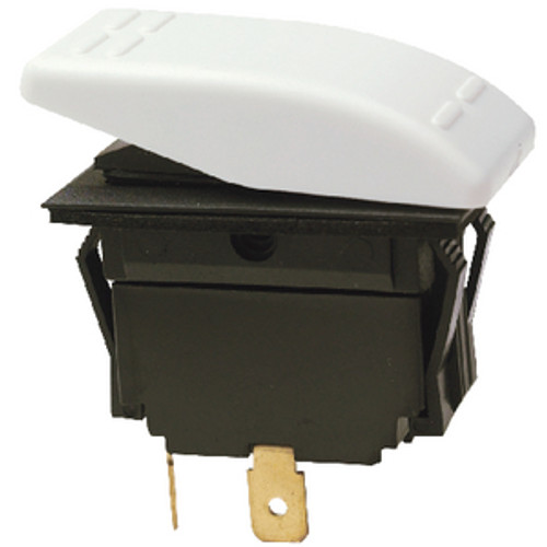 White DPDT 3 Position On / Off / On Rocker Switch for Boats