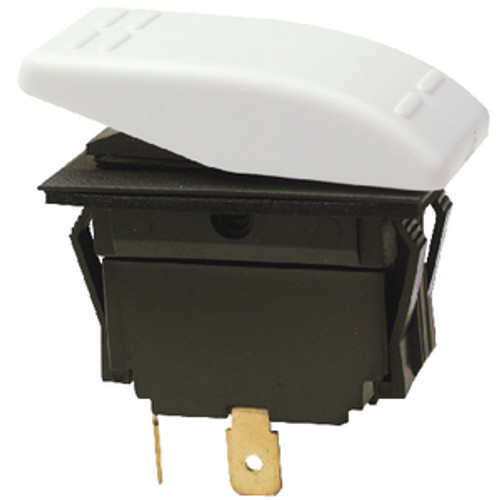 White SPDT 3 Position Momentary On / Off / Momentary On Rocker Switch for Boats