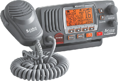 Cobra MARINE Unique Fixed Mount VHF Radio with Built-In GPS - Gray