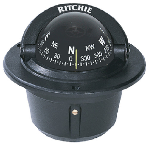 RITCHIEÂ® Navigation - Explorerâ„¢ Compass - Mount: Flush Color: Black Light: Green