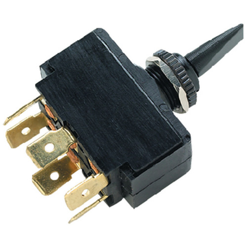 Black DPDT 3 Position Momentary On / Off / Momentary On Toggle Switch for Boats
