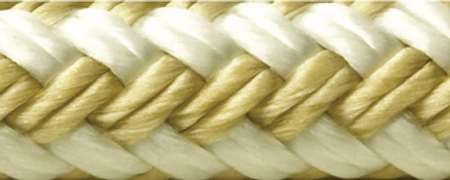 SEACHOICEÂ® - DOUBLE BRAIDED NYLON FENDER LINE - Size: Â¼" x 6' Color: Gold/White Pack: 2