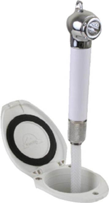 SCANDVIK - RECESSED PULL OUT SHOWER - Handle: Push Button Color: White
