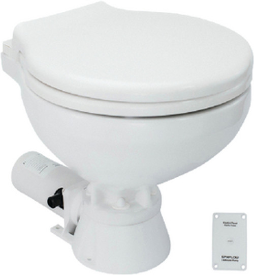 SEACHOICEÂ® - COMPACT ELECTRIC TOILET - Size: 14-11/16" H x 13-9/16" W x 16Â½" D Volts: 12