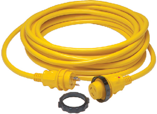 MARINCOÂ®  - 30A 125V POWERCORD PLUSÂ® CORDSET WITH LED - Rating: 30A, 125V Length: 50' Color: Yellow